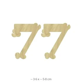 KD214 Dekoratif "7" Rakamı Ahşap Boyanabilir Obje